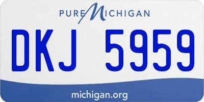 MI license plate DKJ5959
