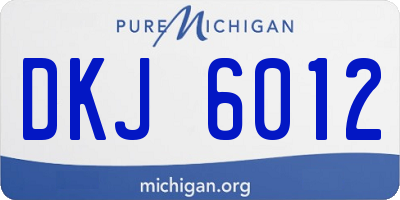 MI license plate DKJ6012