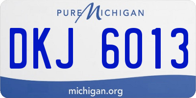 MI license plate DKJ6013