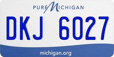 MI license plate DKJ6027