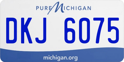 MI license plate DKJ6075