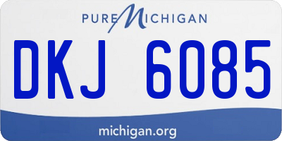 MI license plate DKJ6085