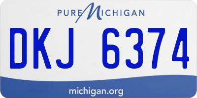 MI license plate DKJ6374