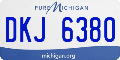 MI license plate DKJ6380