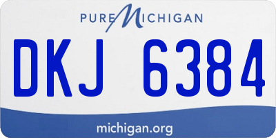 MI license plate DKJ6384
