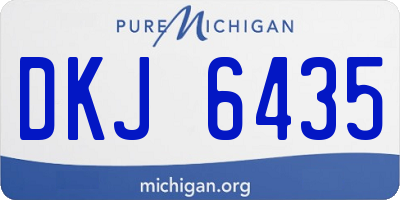 MI license plate DKJ6435