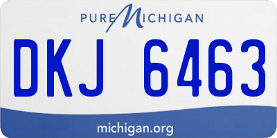 MI license plate DKJ6463