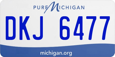 MI license plate DKJ6477