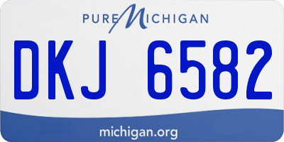 MI license plate DKJ6582