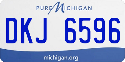 MI license plate DKJ6596