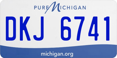 MI license plate DKJ6741