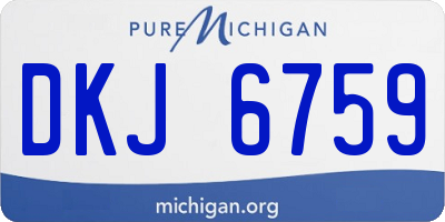 MI license plate DKJ6759