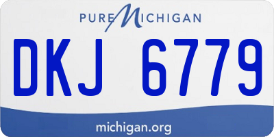 MI license plate DKJ6779