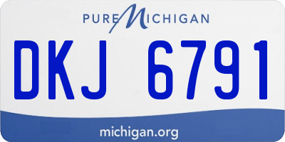 MI license plate DKJ6791