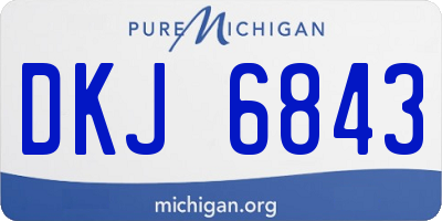 MI license plate DKJ6843