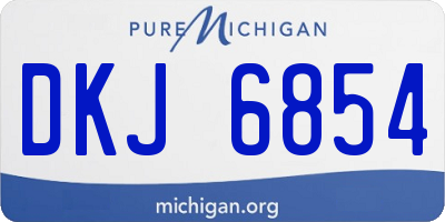 MI license plate DKJ6854