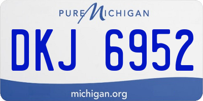 MI license plate DKJ6952