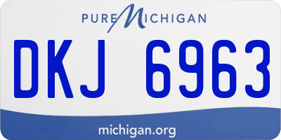 MI license plate DKJ6963
