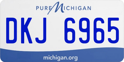 MI license plate DKJ6965