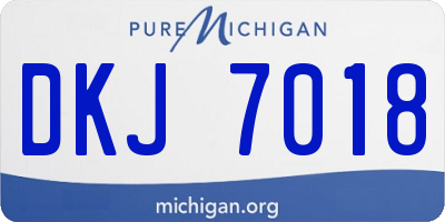 MI license plate DKJ7018