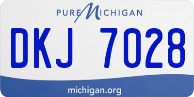 MI license plate DKJ7028