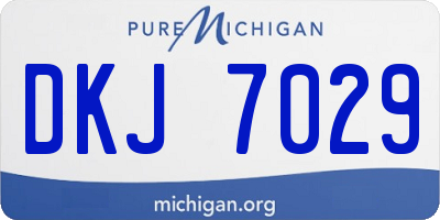 MI license plate DKJ7029