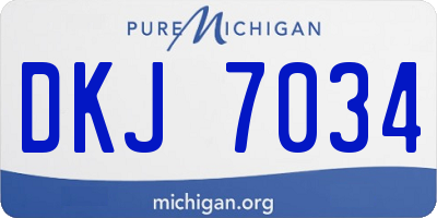 MI license plate DKJ7034