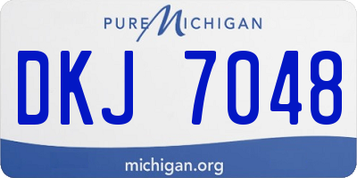 MI license plate DKJ7048