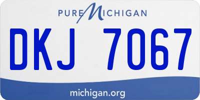 MI license plate DKJ7067