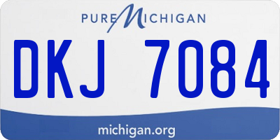 MI license plate DKJ7084