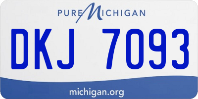 MI license plate DKJ7093