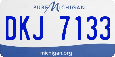 MI license plate DKJ7133