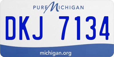 MI license plate DKJ7134