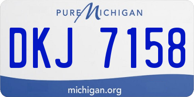 MI license plate DKJ7158