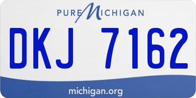 MI license plate DKJ7162