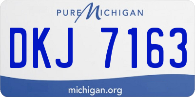 MI license plate DKJ7163