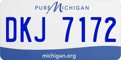 MI license plate DKJ7172