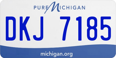MI license plate DKJ7185