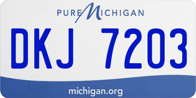 MI license plate DKJ7203