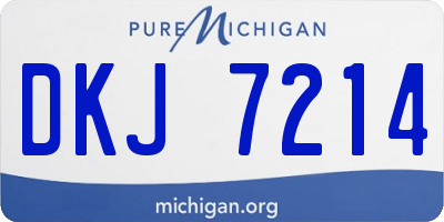 MI license plate DKJ7214