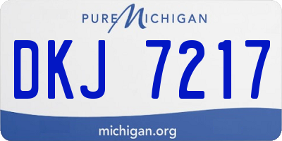 MI license plate DKJ7217