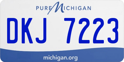 MI license plate DKJ7223