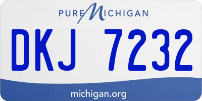 MI license plate DKJ7232