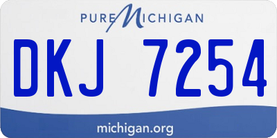 MI license plate DKJ7254