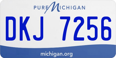 MI license plate DKJ7256