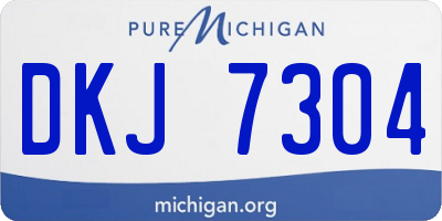 MI license plate DKJ7304