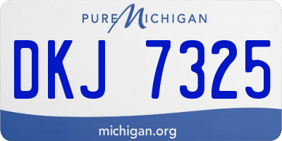 MI license plate DKJ7325