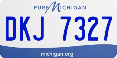 MI license plate DKJ7327