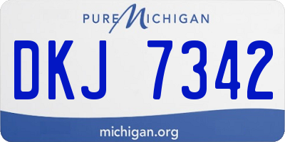 MI license plate DKJ7342