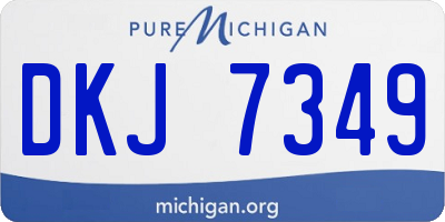 MI license plate DKJ7349